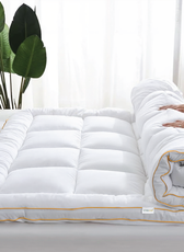Royal Angler Mattress Topper Premium Cotton 300TC with Fitted Sheet Style Deep Pockets