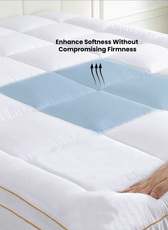 Royal Angler Mattress Topper Premium Cotton 300TC with Fitted Sheet Style Deep Pockets