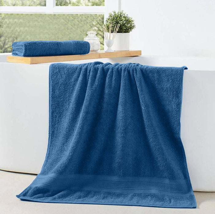Cotton Bath Towel 70x140 CM 1 Piece , Dark Blue
