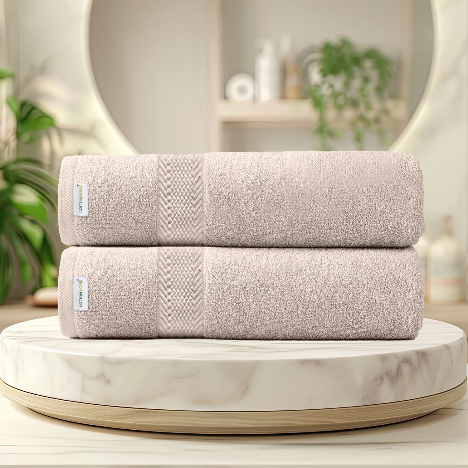 Cotton Bath Towel 70x140 CM 2 Piece Set-Soft Feel, Quick Dry, Highly Absorbent Durable Towels