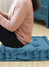 Serenity Velvet Multipurpose Seat Cushion 40x40cm  Pack of 2  Square Shape Seating - Cotton Home