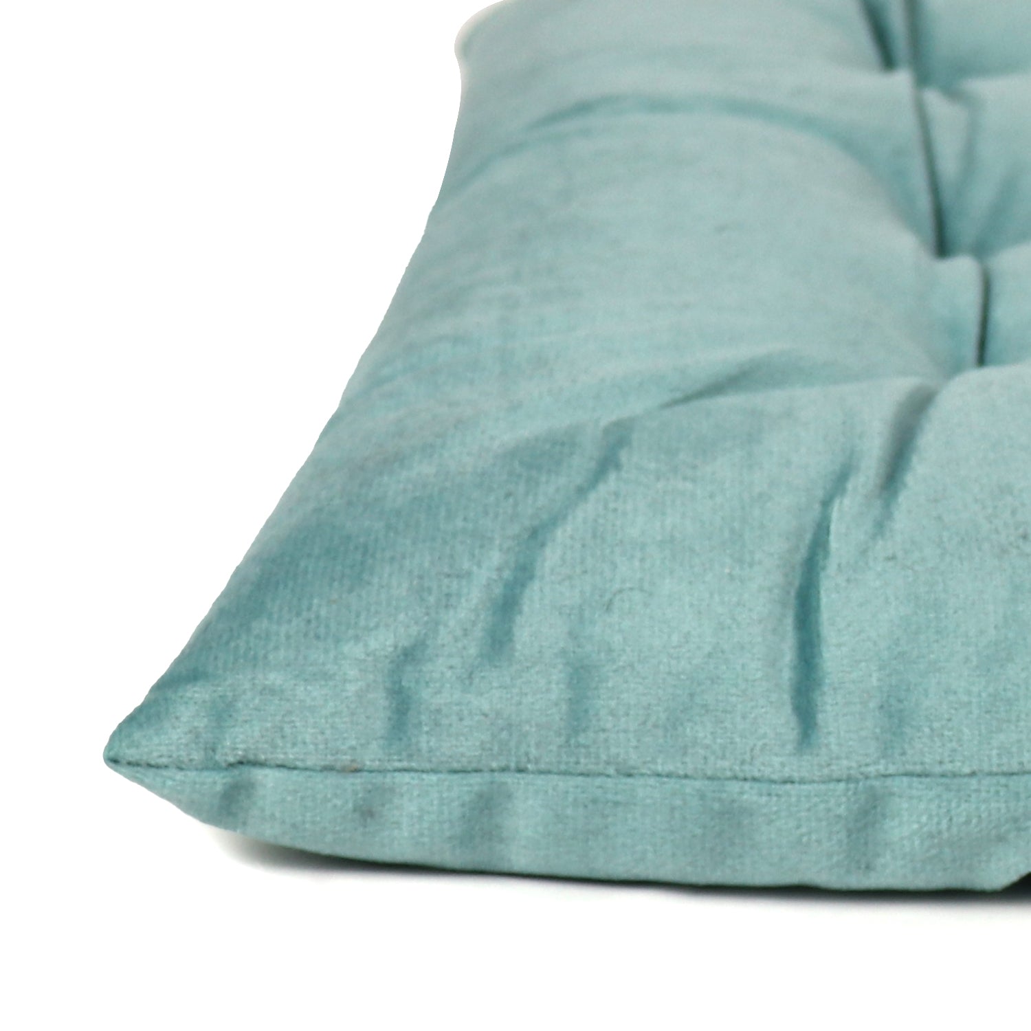 Velvet Slip Free Tufted  Chair Cushion Teal 40x40cm - Pack of 4