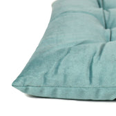 Velvet Slip Free Tufted  Chair Cushion Teal 40x40cm - Pack of 4