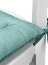 Velvet Slip Free Tufted  Chair Cushion Teal 40x40cm - Pack of 2 - Cotton Home