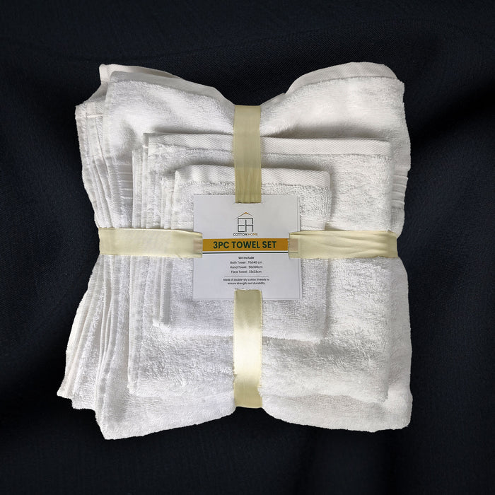 3pc Towel Combo Set - White