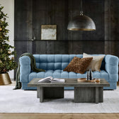 Sunny Velvet 3-Seater Tufted Sofa - 239cm Luxurious Comfort & Style