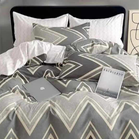 Marble Grey Duvet Cover King Size 6pcs set 220x240cm