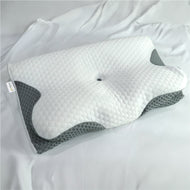 Lush Foam Ergonomic Memory Foam Pillow with Breathable, Washable Cover with Button 60x35x10cm