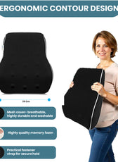 Spine Support Memory Foam Lumbar Pillow for Posture Correction – 46x39x15cm