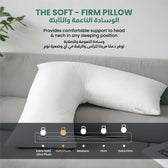 Four Seasons Ergonomic V-shaped Pillow with Removable Cover