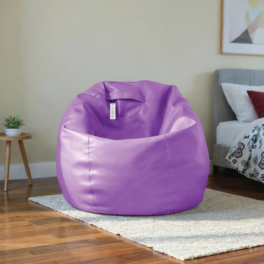 Adult Bean Bag Chair Premium PU Leather  62x105cm - Purple