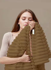 Plush Stripe Blanket Queen Size 220x240 Brown - Cotton Home