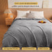 Elegant Square Design Blanket Single 150x220 Size Silver - Cotton Home