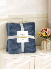Tranquil Plaid Blanket Queen Size 220x240 Ivory - Cotton Home