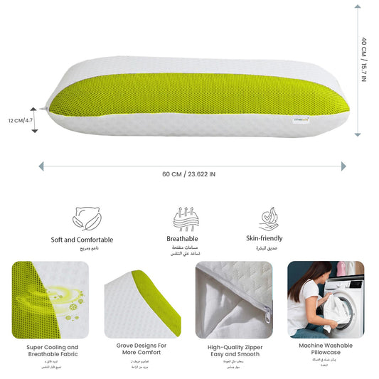 Aroma Aloe Vera Infused Ergonomic Memory Foam Pillow