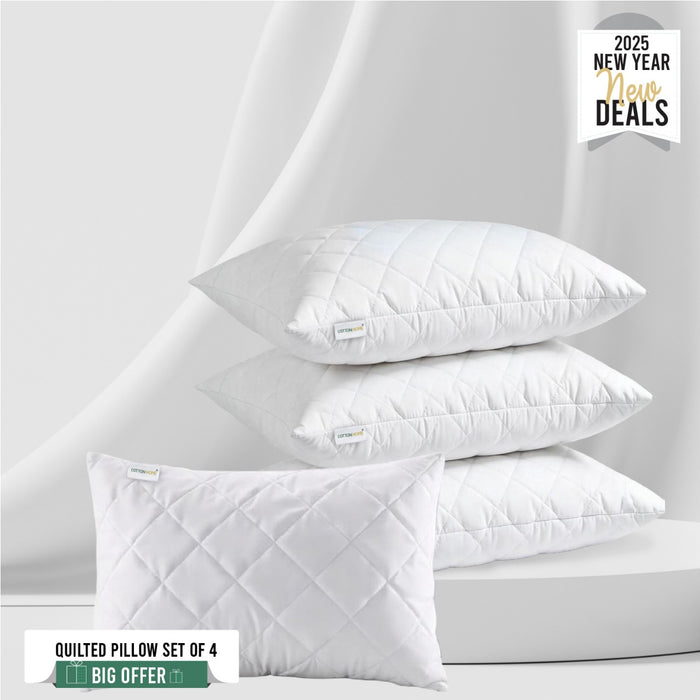 New Year Deals at Cotton Home: Exclusive Offer on Four Season Quilted Pillow Set