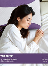 Aroma Lavender Infused Ergonomic Memory Foam Pillow Purple - Cotton Home