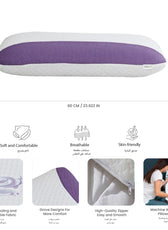 Aroma Lavender Infused Ergonomic Memory Foam Pillow Purple - Cotton Home