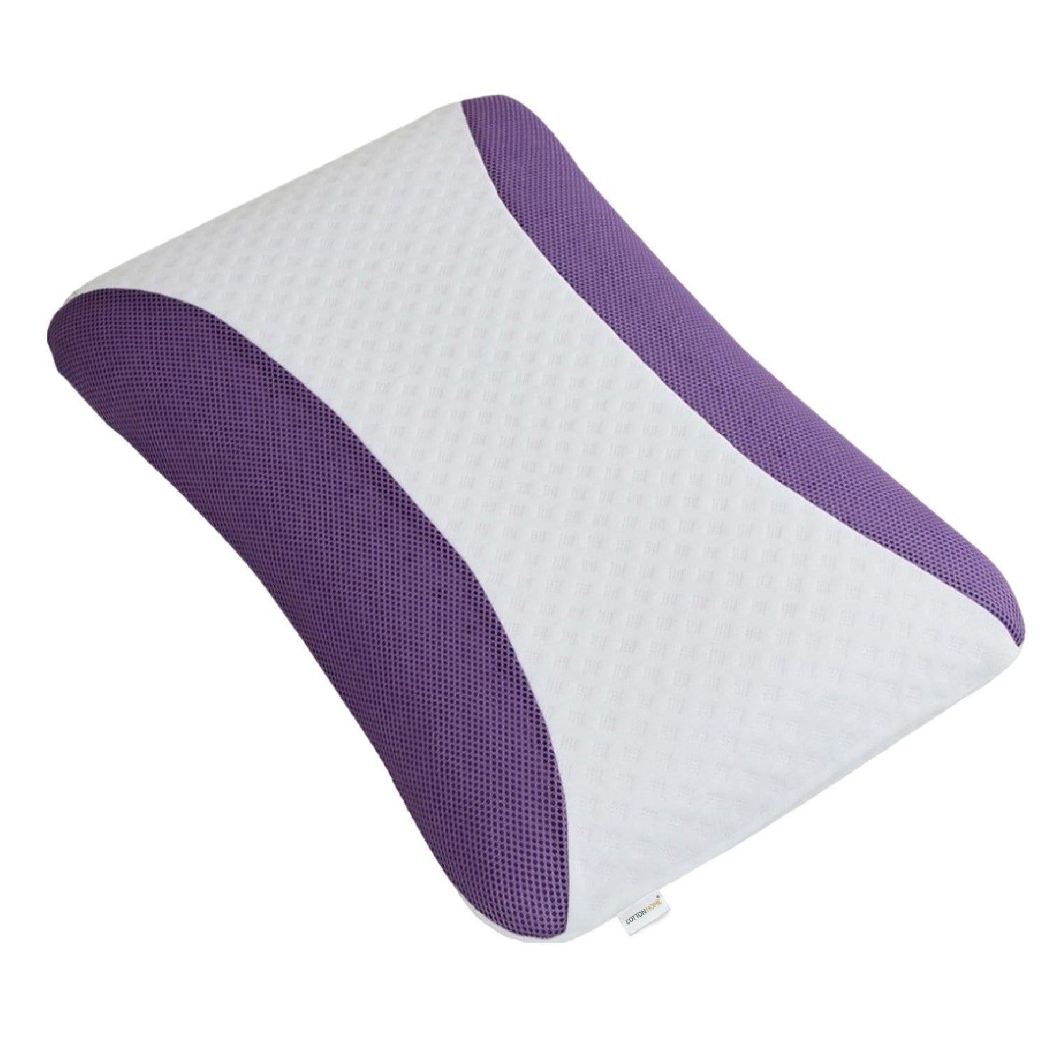 Aroma Lavender Infused Ergonomic Memory Foam Pillow Purple