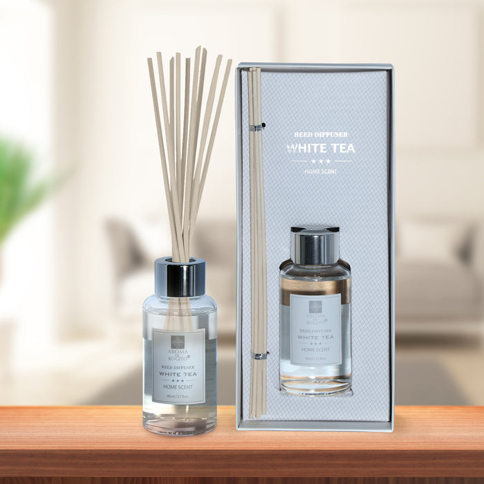 Cotton Home Reed Diffuser Fragrance Set For Bedroom Living Room Office - White Tea