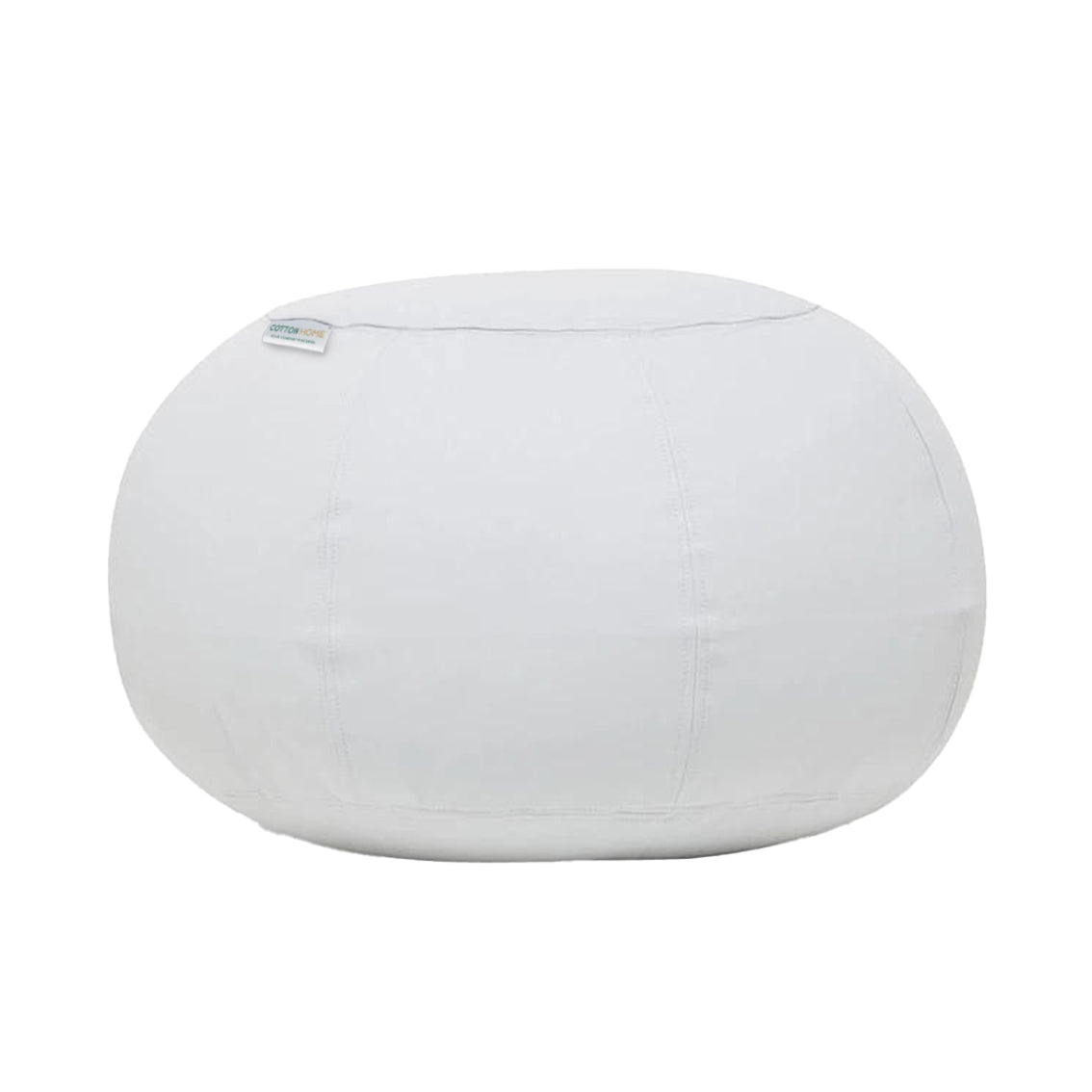 White PU Leather Bean Bag Pouf