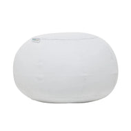 White PU Leather Bean Bag Pouf