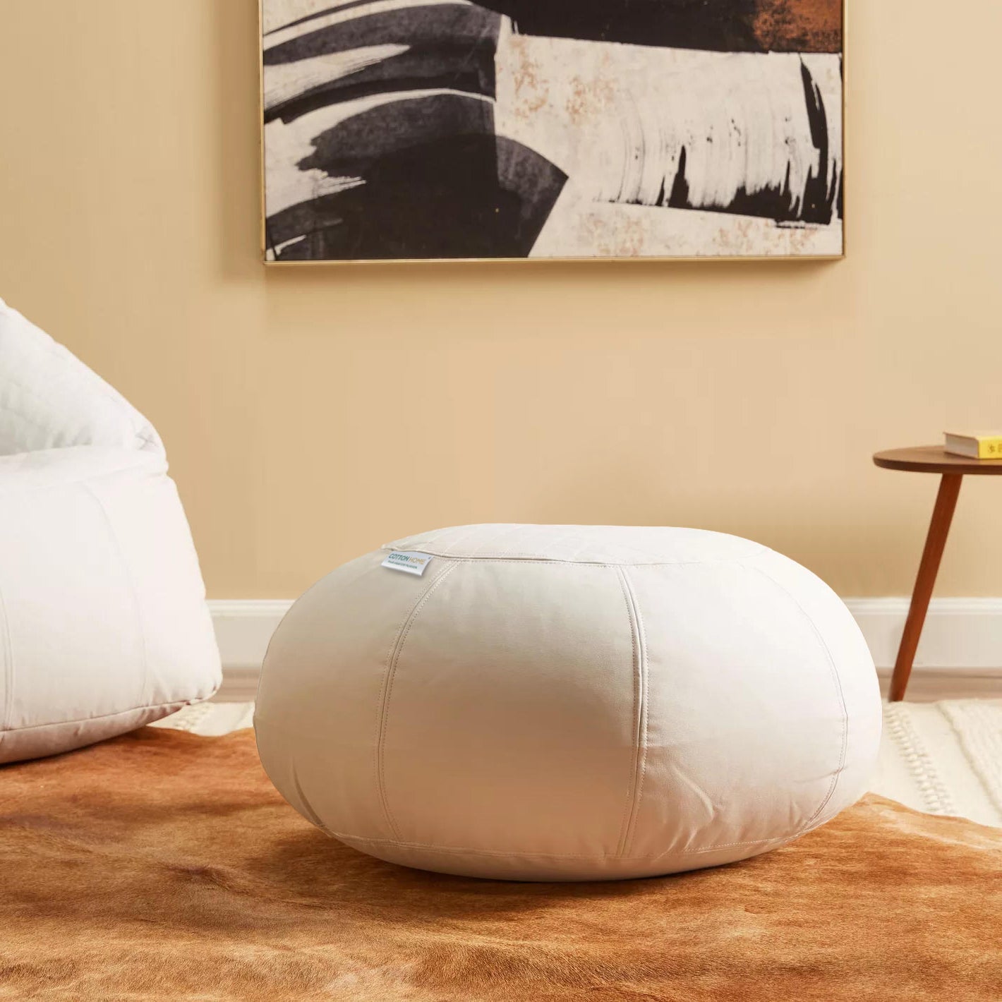 White poof chair sale