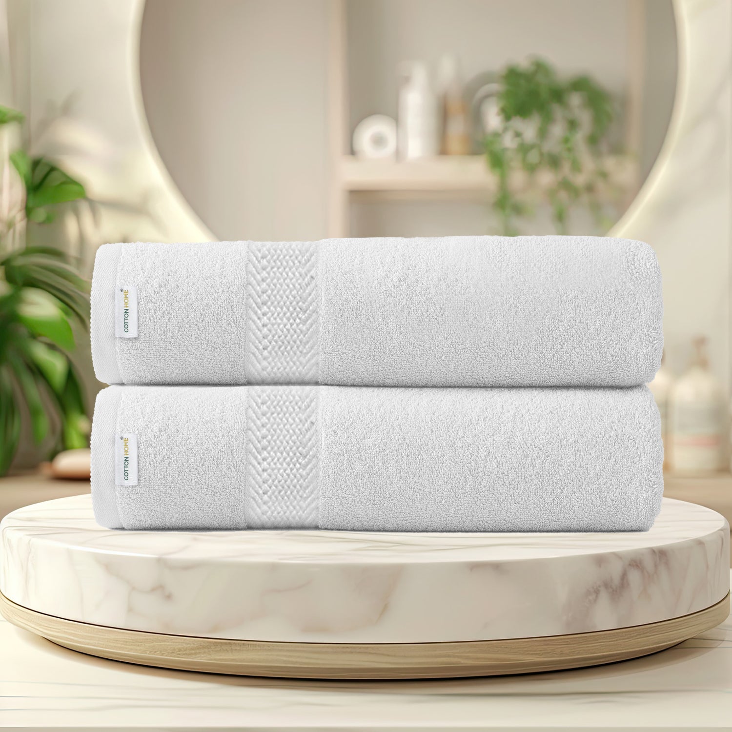 Cotton Bath Sheet 100x150 CM 2 Piece Set-Soft Feel, Quick Dry, Highly Absorbent Durable Towels