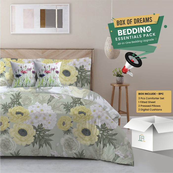 Box of dreams Combo Offer | 8PC Comforter set  - Willow