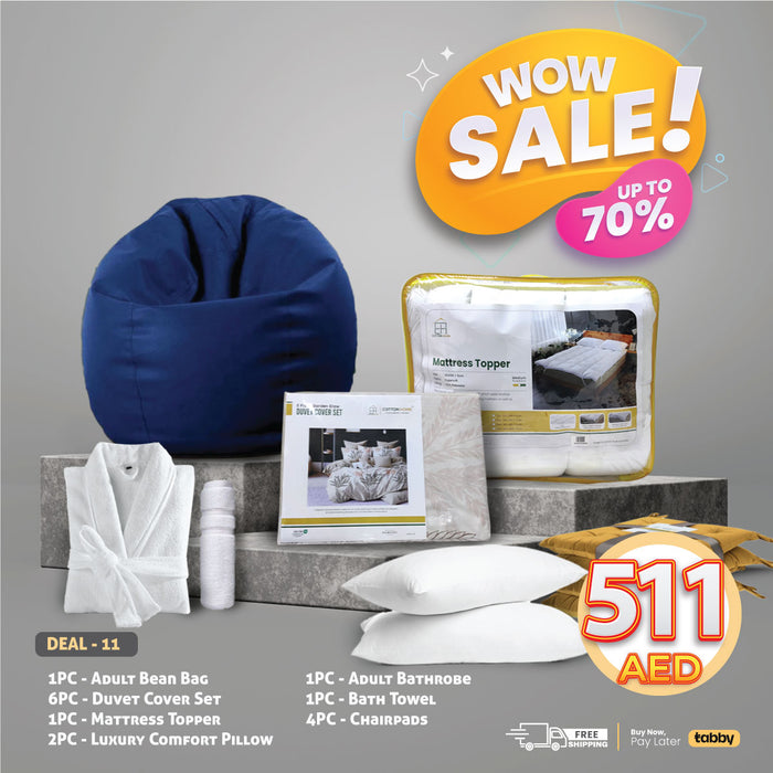 Wow Deals - Adult Bean Bag and Duvet Cover Set Combo Offer