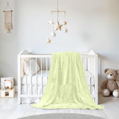 Ultra-Soft Embossed Baby Blanket – Lightweight, Cozy & Plush 140x110cm, Yellow