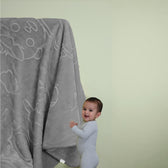 Ultra-Soft Embossed Baby Blanket – Lightweight, Cozy & Plush 140x110cm, Grey