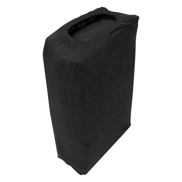 High Quality Black Cotton Jersey King 3 Piece Fitted Sheet Set 200x200+30cm with Deep Pockets and 2 Pillow Case