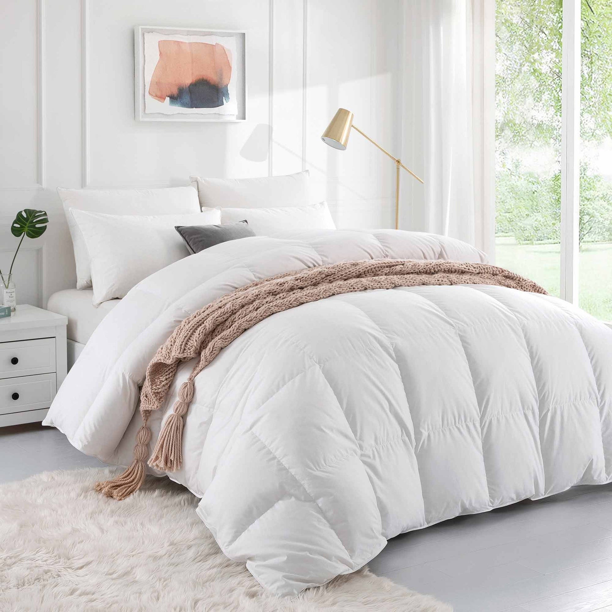 Four Seasons White duvet medium hard filling 160x220cm - White