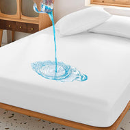 Hypoallergenic Waterproof Mattress Protector with Deep Pocket Coral Fleece 90x190+35cm