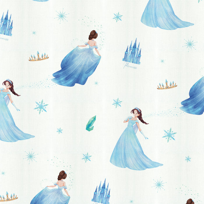 Back to School Comfort Combo - 6PC Kids Bedding Set 135x220 with Pillows & Cushions - Snow Princess (6036)