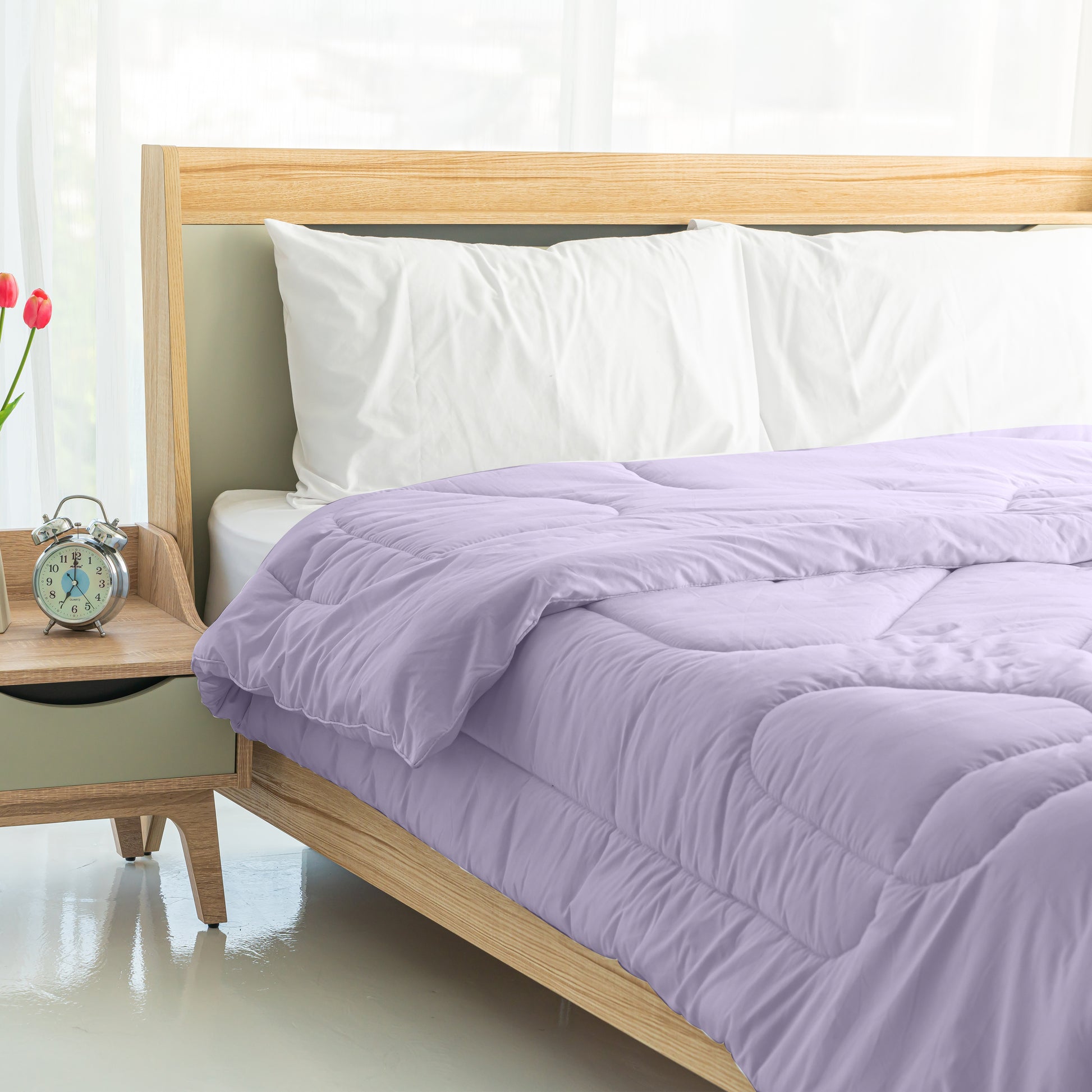 Single Piece Roll Comforter - Light Purple