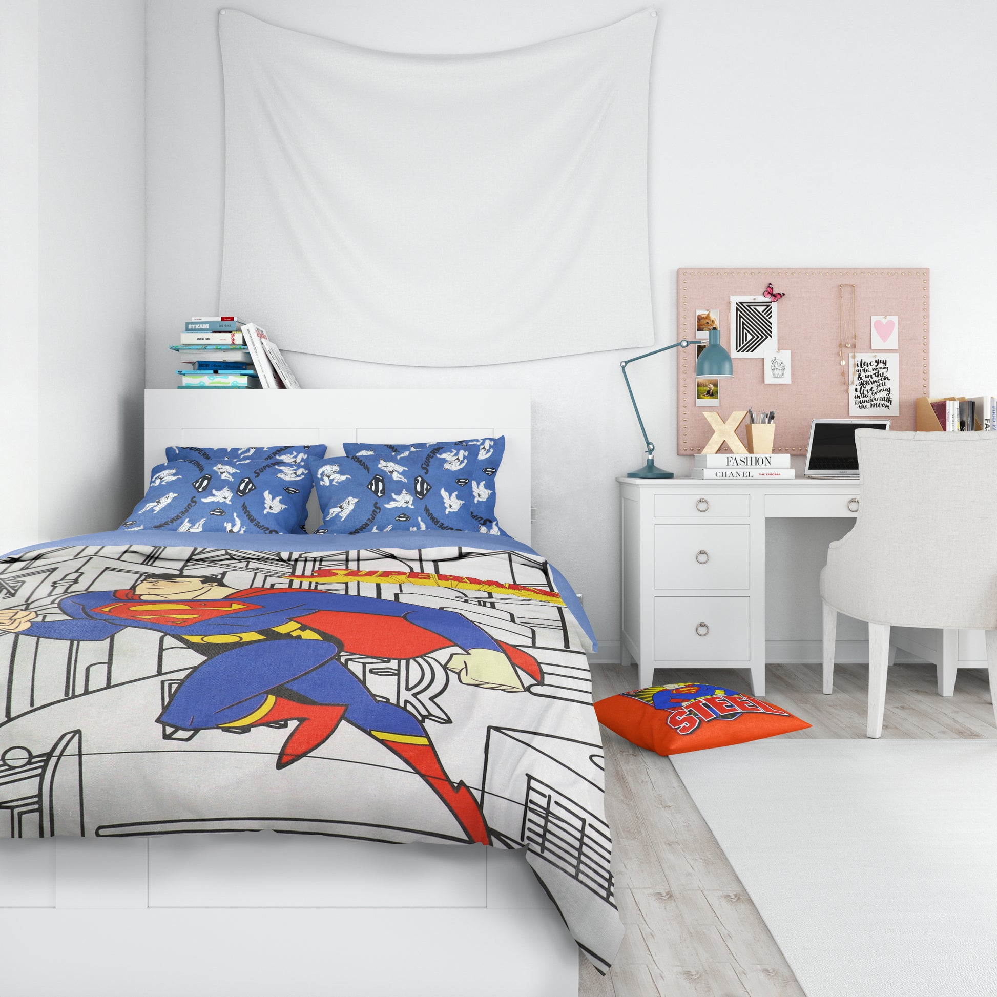 Superman Kids Comforter 4pc Set 165x230cm