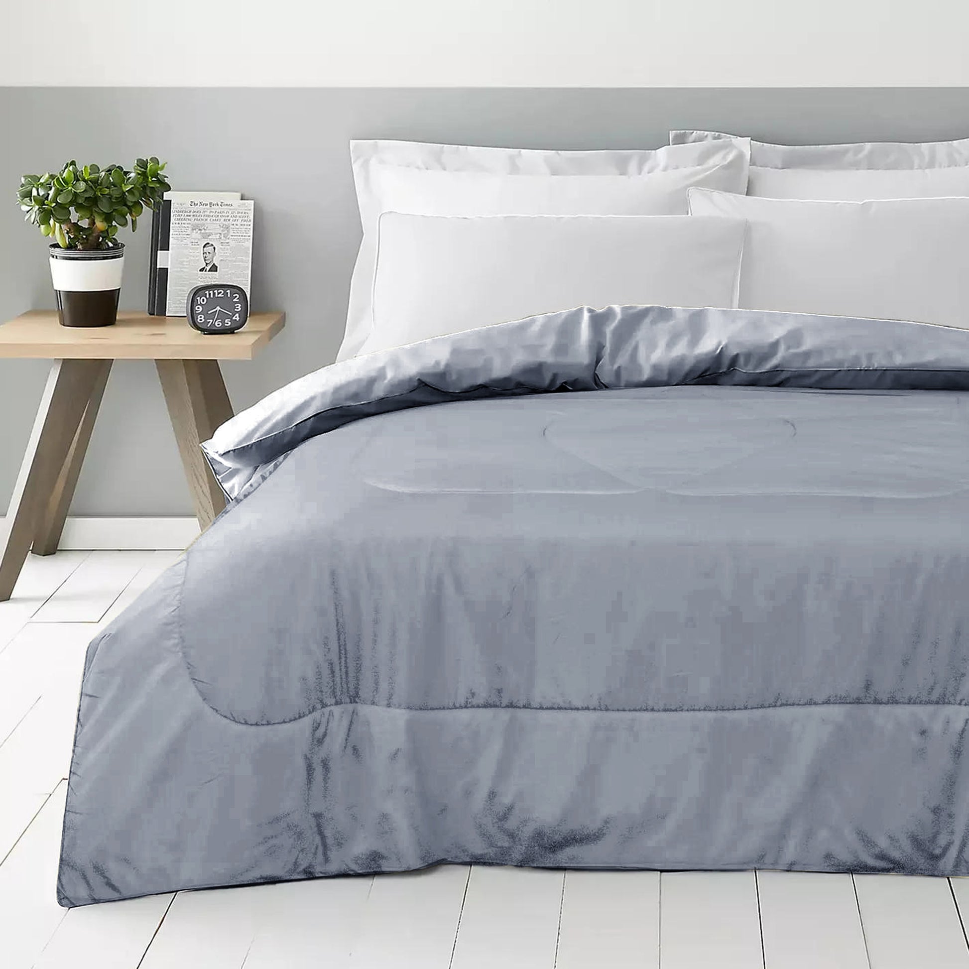 Premium Silver All Season High quality Super Soft Comforter 1 Piece