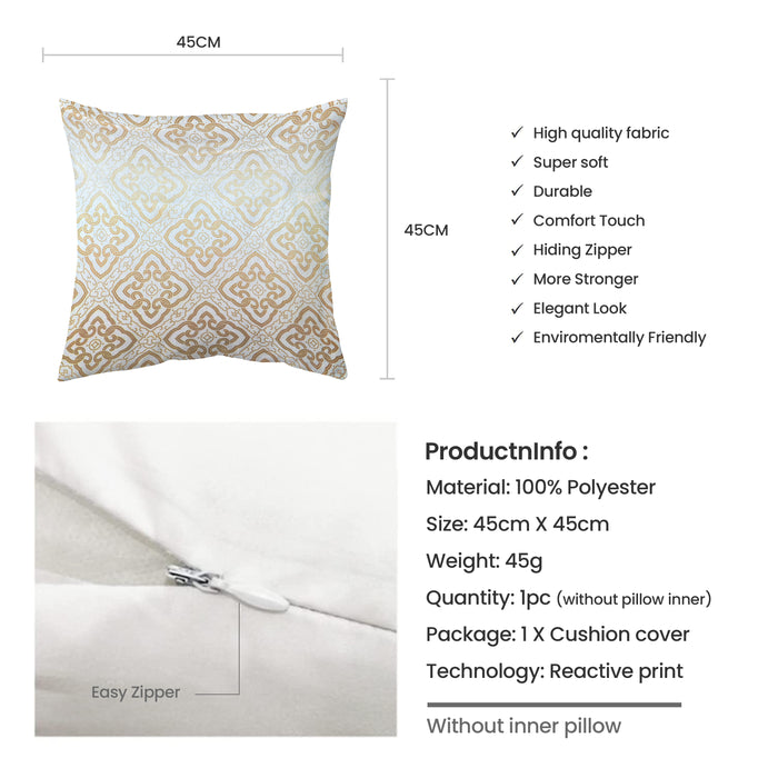 Cushion cover 45X45 set of 4pcs Decorative throw pillow case 45x45cm Digital Print Arabic Pattern Decorative Pillow Cover