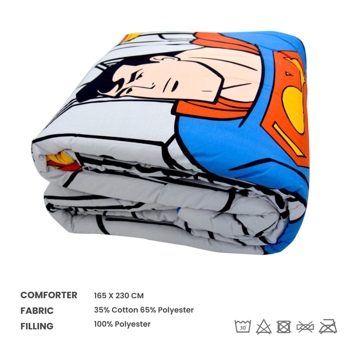Superman Kids Comforter 4pc Set 165x230cm
