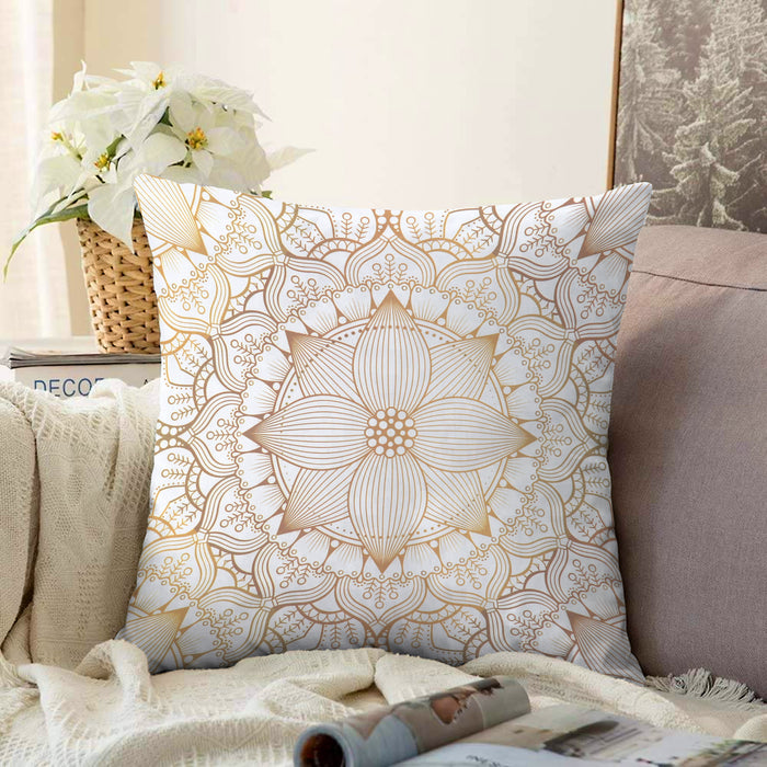 2-Pack Cotton Decorative Throw Pillows - 45x45 cm Square, Pattern