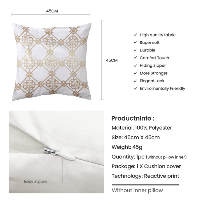 Cushion cover 45X45 set of 4pcs Decorative throw pillow case 45x45cm Digital Print Box Pattern Decorative Pillow Cover