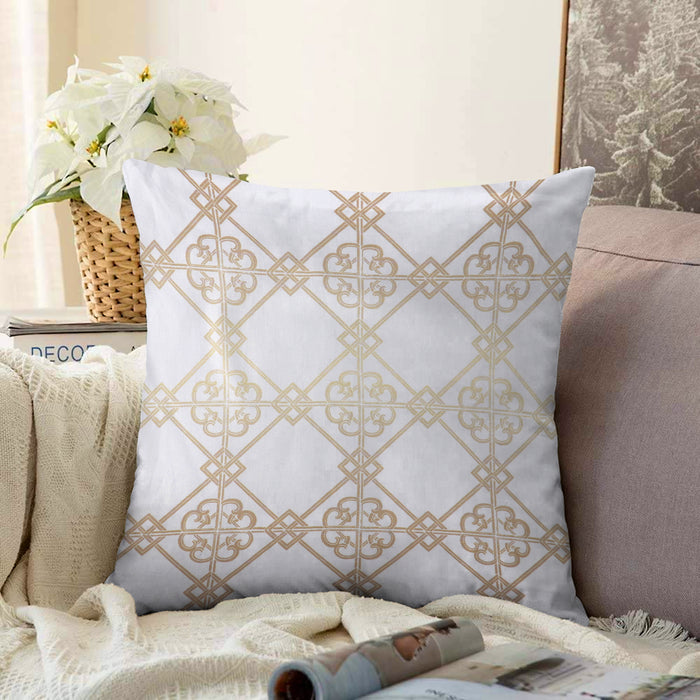 2-Pack Cotton Decorative Throw Pillows - 45x45 cm Square, Box design