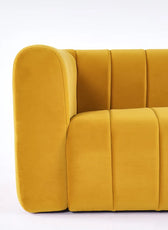 Yawalrack Modern Velvet Upholstered Sofa 3-Seater Sofa Luxury Sofa - Cottonhome.ae