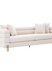 White New York Sofa Brushed brass finish legs - Cotton Home