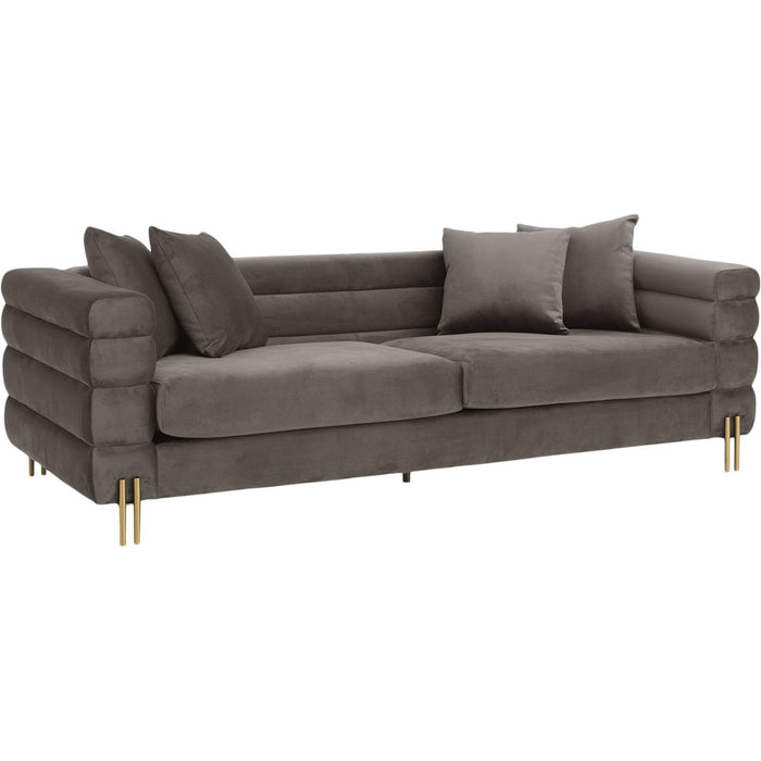 Black New York Sofa Brushed brass finish legs - Cotton Home