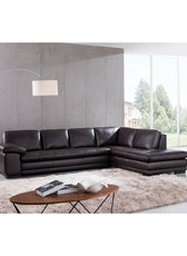 Marcels Wide Leather Match Sofa & Chaise - Cotton Home