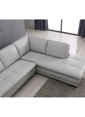 Marcels Wide Leather Match Sofa & Chaise - Cotton Home