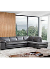Marcels Wide Leather Match Sofa & Chaise - Cotton Home